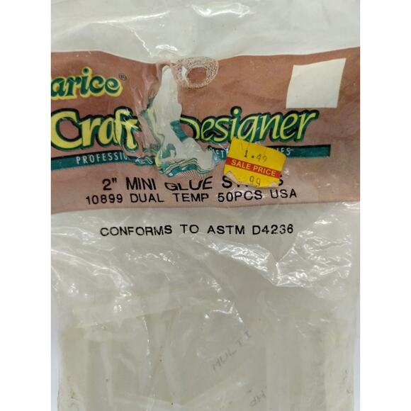 DARICE 2" Mini Glue Sticks Clear Adhesive Crafts Repairs - Open - 25 Sticks Left - Picture 2 of 3